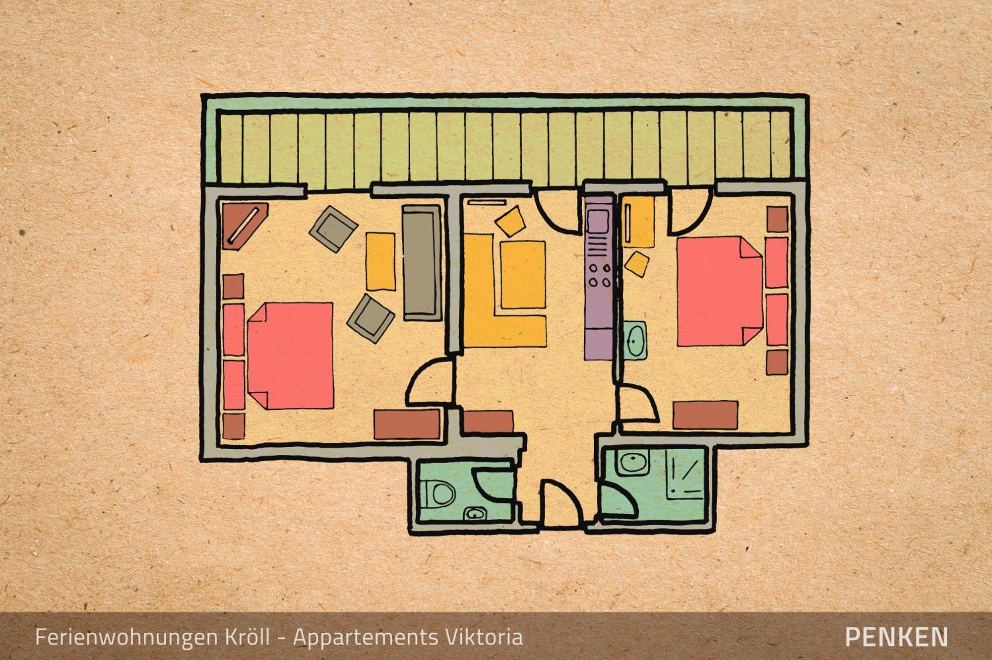Ferienwohnungen Kroll - Appartements Viktoria Und Landhaus Maria マイヤーホーフェン 部屋 写真